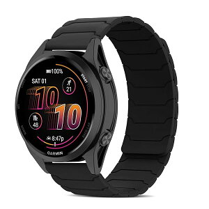 22mm �o���h for Garmin Venu 4/3 45mm/vivoactive 4/Venu2 �p �V���R�� ���v�o���h ���͂Ȏ��C �X�}�[�g�E�H�b�`���� �}�O�l�b�g �_�炩�� �����^ �j�����p ���K�� �x���g �K�[�~�� garmin Fo