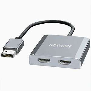MST DisplayPort to �f���A�� HDMI �A�_�v�^�[ 4K@60Hz �}���`���j�^�[ �v���b�^�[ ���z�� �f���A�����j�^�[ DP 1.2 to 2 HDMI Windows �Ή� MST �g�����[�h