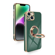 iPhone 14 用の ケース リング付き 360°回転スタンド 車載ホルダ対応 スタンド機能 耐衝撃 アイ