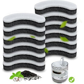 ペット自動給水器 フィルター 12枚入 NPET 交換用フィルター WF050TP/ WF100/WF210 猫 水飲み器 活性