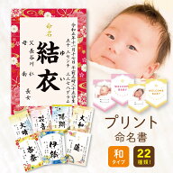命名書 オーダー おしゃれ プリント 和柄 代筆 命名紙 赤ちゃん 新生児 筆文字 かわいい インスタ映え 出…