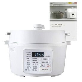アイリスオーヤマ 電気圧力鍋 圧力鍋 4L 3~4人用 低温調理可能 卓上鍋 予約機能付き レシピブック付き ホワイト PC-MA4-W