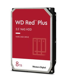 Western Digital 8TB WD Red Plus NAS 内蔵ハードドライブ HDD - 5640 RPM SATA 6 Gb/s CMR 128 MB キャッシュ 3.5インチ - WD80EFZZ