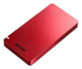 バッファロー SSD-PGM480U3-R USB3.2(Gen2) ポータブルSSD 480GB レッド