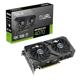 ASUS Dual GeForce RTX™ 4070 EVO OC Edition 12GB GDDR6X は、2.5スロット設計 Axial-tech Fan Design 0dBテクノロジー Auto-Extreme Technologyなど幅広