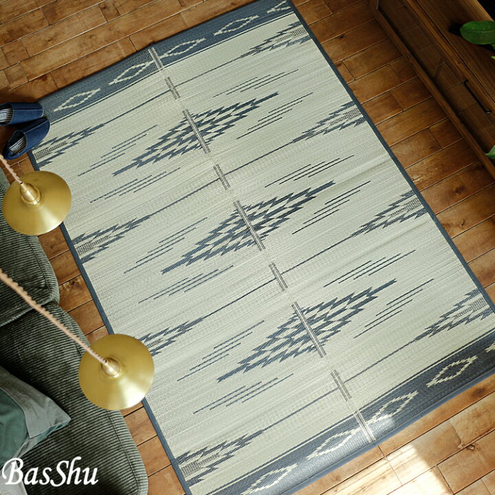 楽天市場 ラグマット Basshu Igusa Rug Gray ラグマット 夏用 い草 バッシュ Igusa Rug 140 0 ヴィンテージ グレー Basshu 長方形 おしゃれ おすすめ 日本製 キラリオ インテリア 家具 通販