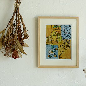 アートポスター　Henri Matisse「Interior in Yellow and Blue 1946」 インテリア 絵 絵画 アート アートポスター アートパネル アートフレーム リトルアート 玄関 リビング ダイニング 額入り 壁掛け おしゃれ ウォール モノクロ Henri Matisse アンリ・マティス