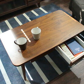 セレノ リビングテーブル（引出し付き） テーブル ローテーブル 引き出し 木製 北欧 ウォールナット オーク センターテーブル リビングテーブル 木製テーブル 天板 table ちゃぶ台 カフェ 90cm幅 おしゃれ