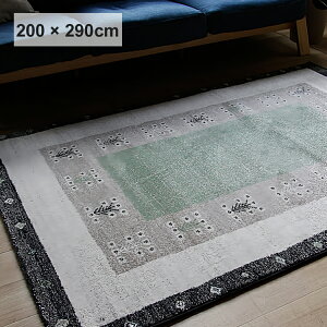 ラグマット Worte(ヴォルテ) 200cm × 290cm ラグマット ラグ ホットカーペット対応 絨毯 じゅうたん 防炎 エスニック マイクロファイバー ギャッベ 北欧 メンズライク ヴィンテージ ビンテージ