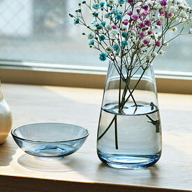 KINTO フラワーベース Sサイズ AQUA CULTURE VASE フラワーベース 花瓶 花器 キントー kinto ガラス 13cm ブルー クリアー AQUA CULTURE VASE フラワーポット 水栽培 容器
