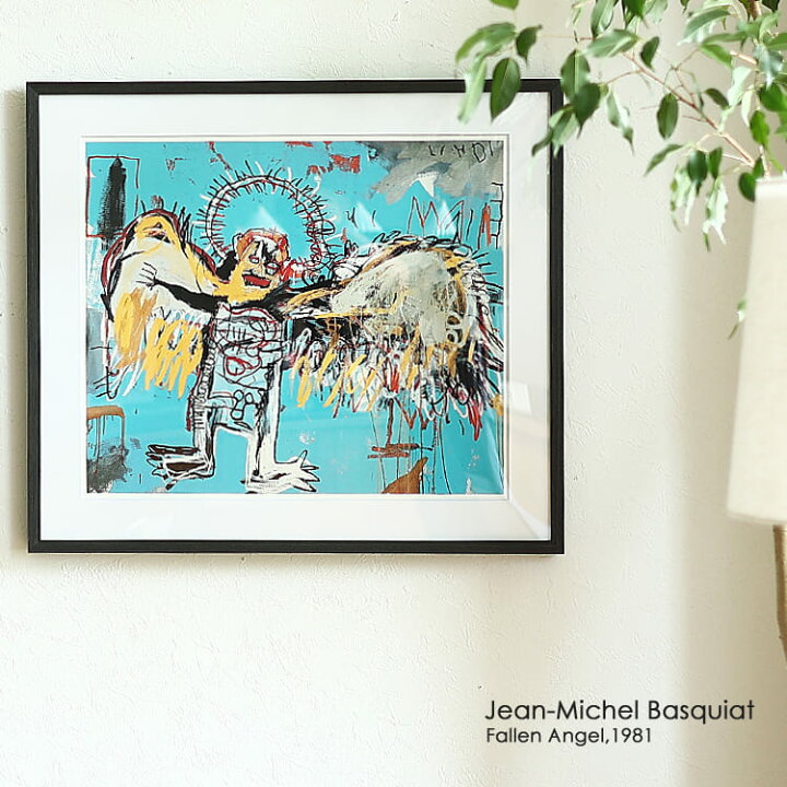 楽天市場】アートポスター Jean-Michel Basquiat 「FalLen Angel ,1981 