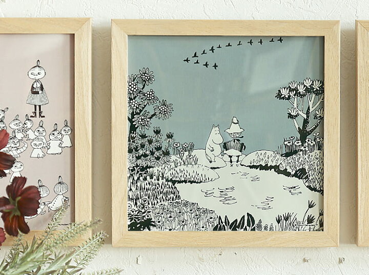 楽天市場】アートポスター MOOMIN MIZUBENOFUTARI（水辺のふたり 