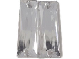 キラリ手芸部 No.2700ビジュー パーツ ソーオン ストーン（アクリルビーズ ラインストーン）クリスタル0.8×2.4cm_10個入り（手芸用 縫い付け）