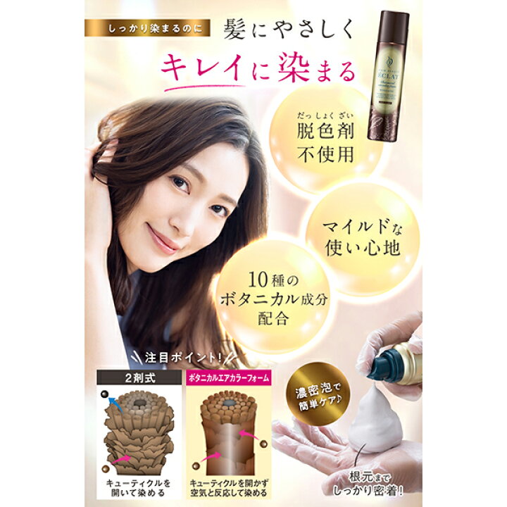 楽天市場】ヘアボーテ エクラ ボタニカルエアカラーフォームEX 3本 