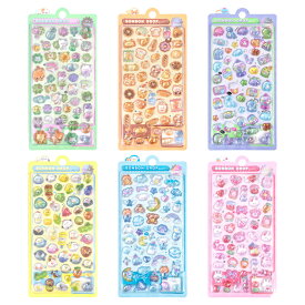 【4枚セット】大流行 話題 ぷくぷくシール 可愛いシール スマホケース飾り 10種類 ご褒美シール 立体シール 装飾用 DIY用 3Dシール 手帳 ステッカーデコ 手作り キラキラ 貼り付け シール交換 手芸用品 ステッカー アルバム プチドロップシール ボンボンドロップ シール