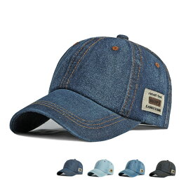 ゴルフ 帽子 メンズ デニムキャップ キャップ UVカット 定番 コットン デニム 野球帽 サイズ調節可能 CAP ストリート ランニングキャップ 通気性あり 紫外線対策 型崩れを防ぐ シンプル おしゃれ