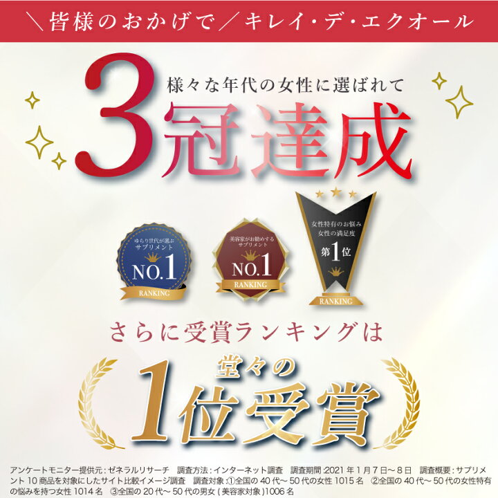 楽天市場】【公式】【初回限定1000円OFF】キレイデエクオール 約1か月 