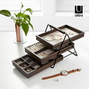 umbra アンブラ テラス ジュエリートレイ[アクセサリーケース ジュエリーケース 木製 指輪 リング ブレスレット 小物 アクセサリー 収納 アクセサリー収納 収納ケース 収納ボックス コンパクト 大容量]