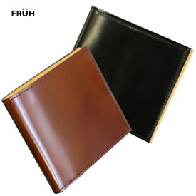【レビュー特典あり】FRUH フリュー コードバン スマートショートウォレット GL020[メンズの薄い財布 二つ折りのショートウォレット 本革の二つ折り財布 日本製のおしゃれな革の財布 スマートウォレット]