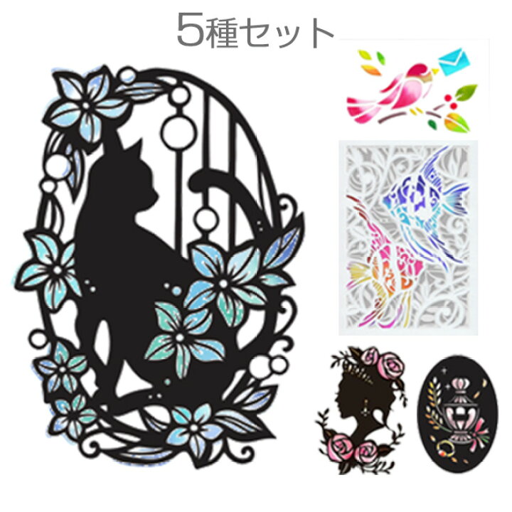 楽天市場】切り絵まるごとキットミニ[切り絵アート 初心者 キット 図案 