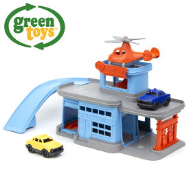 green toys パーキングガレージ GRT-PPGB-1312[おもちゃ 玩具 車 カー 室内 トイ カーパーキング パーキング ガレージ ヘリコプター 駐車車庫 車庫 男の子 男 3才 3才以上 子供 誕生日プレゼント 出産祝い] 即納