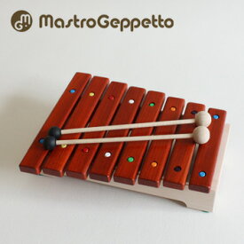 【ギフト対応無料】Mastro Geppetto GRILLO マストロ・ジェッペット グリッロ[幼児・子供におすすめの優しい音色の木琴(男の子・女の子兼用 子どもの木でできた楽器/こどもの木製のおもちゃ/木工玩具)] 即納
