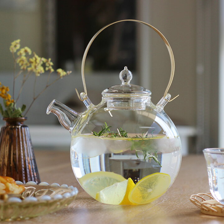 楽天市場】まんまるポット 1L[日本製 ティーポット 耐熱ガラス  