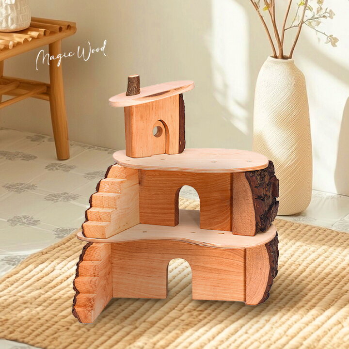 楽天市場】マジックウッド ツリーハウス[木のおもちゃ ミニチュア 家  