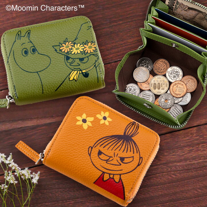 楽天市場】【特典あり】ムーミン 牛革ミニ財布[二つ折り財布  