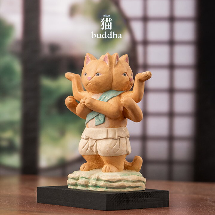 楽天市場】【レビュー特典あり】猫buddha 阿修羅[猫 ねこ ネコ 置物 猫 