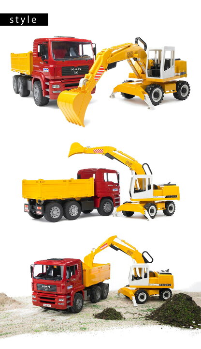 楽天市場】【特典あり】bruder ブルーダー MAN トラック＆LHショベル  