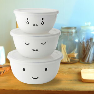 【レビュー特典あり】富士ホーロー ミッフィーフェイス ミキシングボール3点セット 334318[ミキシングボールセット キッチンボール セット 大きい 小さい キッチンボール3ウェイ 耐冷 ホーロ