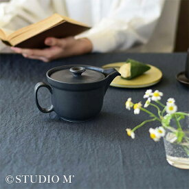 【レビュー特典あり】studio m’ スタジオエム ルースン ポット[急須 ティーポット 陶器 磁器 おしゃれ 日本製 紅茶 煎茶 ハーブティー 紅茶ポット 白 ホワイト グレー 洗いやすい 食洗機対応 食器 茶器 来客時 贈り物 ギフト] 即納