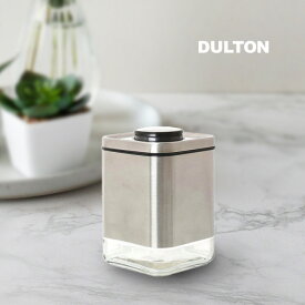 DULTON ダルトン キューブ ジャー ウィズ プレス リッド S 550ml[保存瓶 密閉 保存容器 キャニスター ガラス ステンレス モダン キッチン インテリア 料理 調理 コンロ周り 飾る スパイス ショートパスタ シリアル 保存 詰め替え 入れ替え 容器 詰め替え容器]