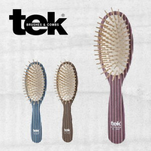 【レビュー特典あり】tek テックブラシ カレイドオーバルグランデ[木製ピンで人気のヘアーブラシ(ヘアブラシ) 髪の毛のブラッシングにおすすめなイタリア製のブランドくし 頭皮や髪に優し