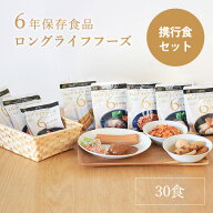 非常食 セット 6年保存 ロングライフフーズ 携行食セット(30食) Bセット 保存食 ご飯 おかず 健康 災害 …
