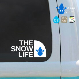 【お買い物マラソン ポイント5倍】 スノーマン 雪だるま ステッカー おしゃれ 車 THE SNOW LIFE カッティングステッカー 防水 カッティング シール snowman スキー スノーボード スノー 雪 シンプル かわいい かっこいい 推し活グッズ スマホ 小さめ きりもじいちば