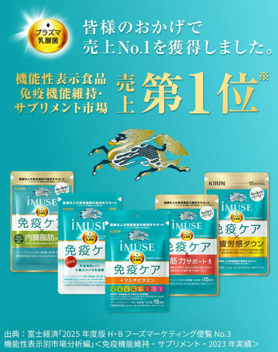 楽天市場】【新発売】30日分〜 iMUSE（イミューズ）免疫ケア・疲労感 