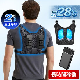 空調ベスト ペルチェベスト 空調作業服 水冷服 冷却ベスト 瞬間冷却 最大-28℃冷やす 10000mAh大容量バッテリー付き 強弱モード フリーサイズ 軽量 静音稼働 夏冷感作業服 暑さ対策 スポーツ/アウトドア/釣りに適用 熱中症対策