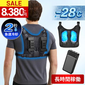 空調ベスト ペルチェベスト 空調作業服 水冷服 冷却ベスト 瞬間冷却 最大-28℃冷やす 10000mAh大容量バッテリー付き 強弱モード フリーサイズ 軽量 静音稼働 夏冷感作業服 暑さ対策 スポーツ/アウトドア/釣りに適用 熱中症対策