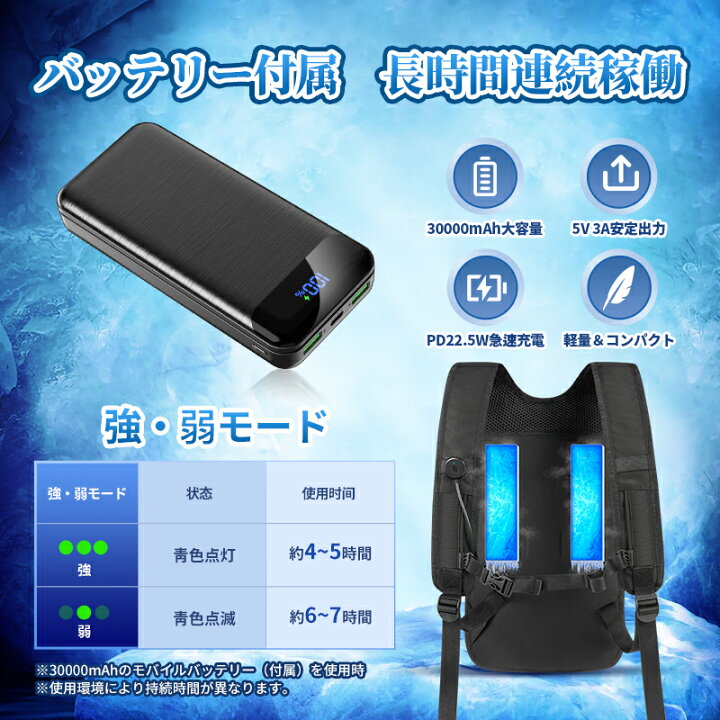 楽天市場】ペルチェベスト 冷却ベスト 冷感ベスト 30000mAh PD対応 