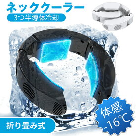 ネッククーラー 首掛け扇風機 瞬間強力冷却 半導体冷却 最新三つの冷却プレート 首 冷やす 瞬間体感-16℃ 2つの冷却モード 炎天下でも超冷却 自由調節 持ち運びエアコン USB給電 ハンズフリー 静音涼しい 猛暑対便利 軽量 工事現場 作業 アウトドア ペルチェ