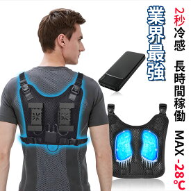 ペルチェベスト 冷却ベスト 空調作業服 10000mAh 大容量バッテリー付き 瞬間強力冷却 半導体冷却 瞬間体感-28℃ 2つ冷却プレート 超静音 肌寒い サイズ調節可 長時間稼働 USB給電 簡単取り付け 男女兼用 屋外/屋内 外仕事 熱中症対策