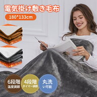 ＼在庫処分・爆安価格！3980円　電気毛布 掛け敷き兼用 180*133cm 大判サイズ 6段階温度調整 4段階タイマ…