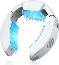 ネッククーラー 冷却プレード付き【ペルチェ素子&-17℃瞬間冷却】首掛けクーラー 3つ冷却ブレート 強弱モード 首掛け扇風機 Type-C給電式 静音＆軽量 サイズ調整可 首 冷却 プレート 携帯扇風機 くびかけ扇風機 ネックエアコン 熱中症対策 現場 外仕事 プレゼント ギフト