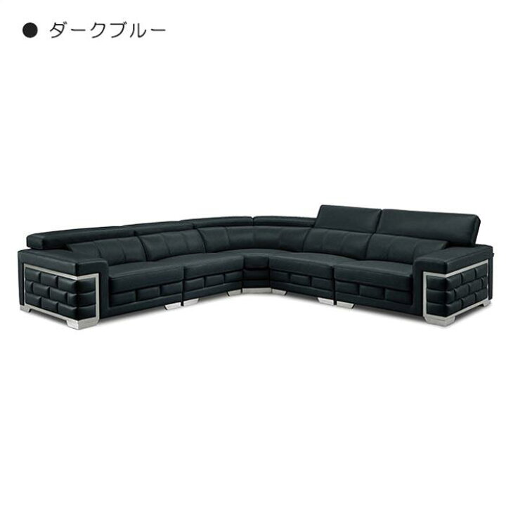 楽天市場】ご希望色にセミオーダー可能 高級本革 コーナー5点ソファ 5 