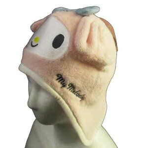 マイメロディ/サンリオ☆マイメロなりきり帽子 マイメロフェイス帽子 ボア帽子かぶりもの コスプレ 仮装