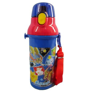 ポケットモンスター/ポケモン★ダイレクトボトル/直のみスポーツボトル/プラボトル/開閉プッシュ式/ショルダーベルト付/ランチグッズ◇日本製◇