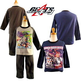 仮面ライダーギーツ★あったかおやすみセット トートバッグ付き キッズ/光る裏起毛パジャマ上下組+長袖Tシャツ+トートバッグ3点セット/100cm 110cm 120cm 130cm◇バンダイ◇