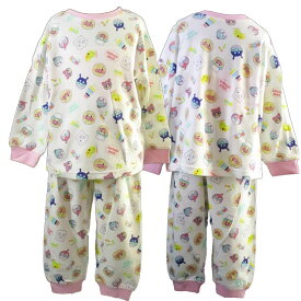 それいけ！アンパンマン/男の子/女の子/ベビー★どっちも前だよパジャマ 長袖+ロングパンツ パジャマ Tタイプパジャマ 総柄プリント/上下組 80cm/90cm/95cm/100cm◇バンダイ◇